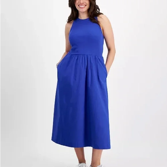 ON 34th | Dresses | On 34throundneck Ribbedbodice Midi Dress | Poshmark